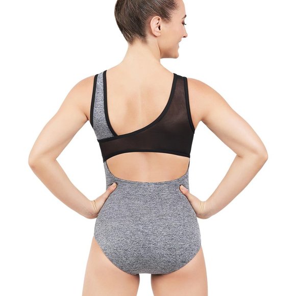 Capezio Leotard SA Small New Dance Ballet Jazz Costume Gray Tank - Picture 3 of 6